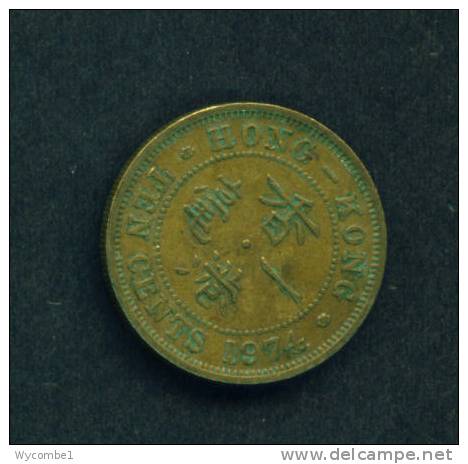 HONG KONG  -  1974  10 Cents  Circulated As Scan - Hong Kong