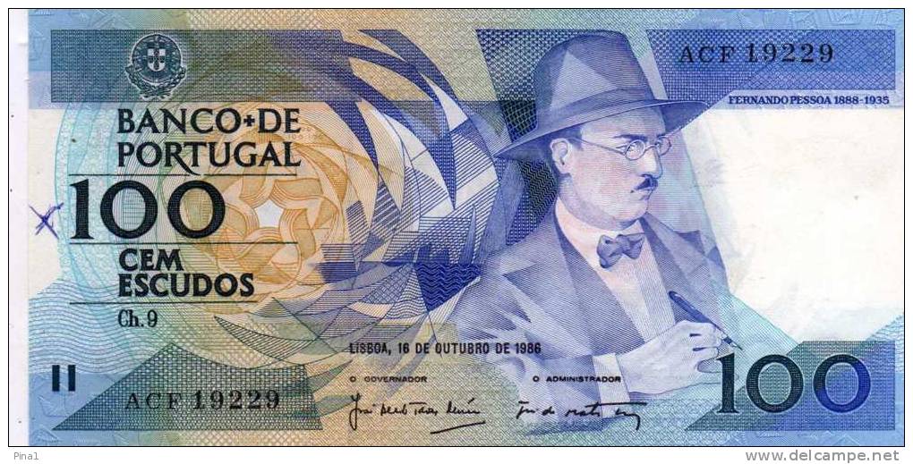 CEM ESCUDOS 1986  --NUMEROS SEGUIDOS 19229 E 19230  -UNC- - Portugal