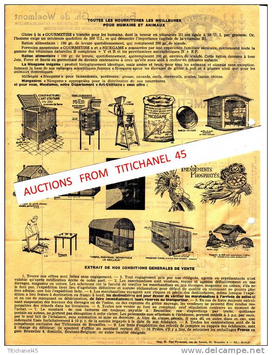 Factuur Van 1941 - BRUXELLES - ERPS-QUERBS - Ets Gh. De WOELMONT -Fabricant, Constructeur : Voir Illustration Au Verso - Autres & Non Classés