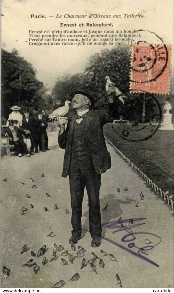 Dépt 75 - PARIS - Le Charmeur D'oiseaux Aux Tuileries - Ernest Et Balandard - Artisanry In Paris