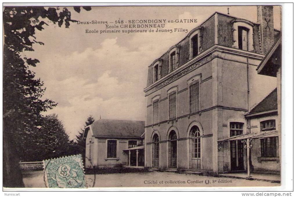 Secondigny-en-Gatine..Ecole Charbonneau..Ecole Primaire Supérieure De Jeunes Filles - Secondigny