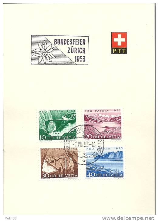 1953 Bundesfeier Zürich - Brieven En Documenten