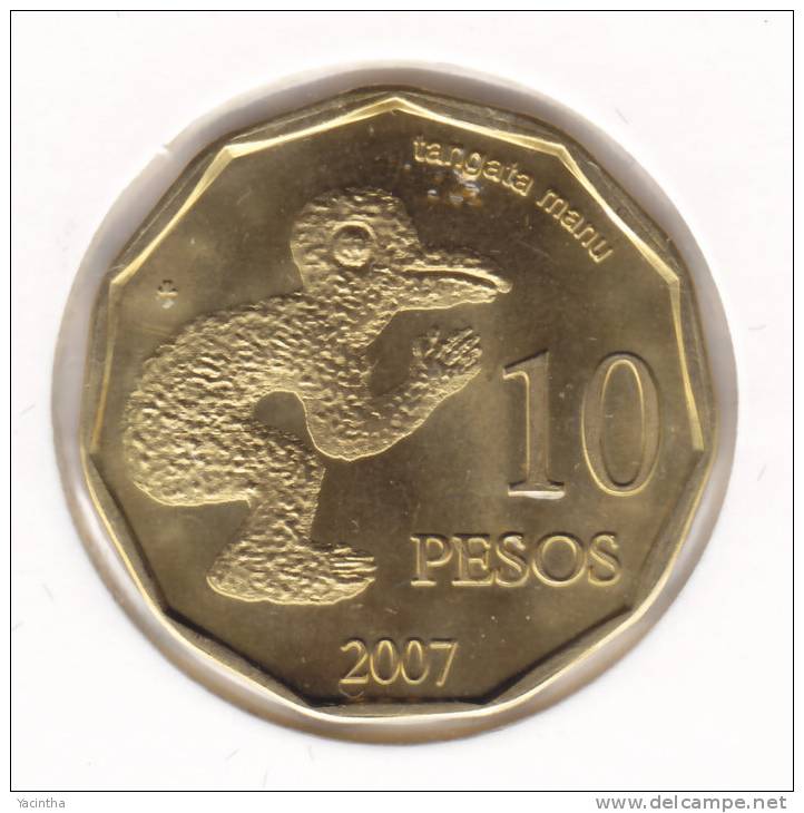 @Y@   Eastern Island / Paaseiland  10 Pesos 2007   RARE   (  Item 2003 ) - Andere - Azië