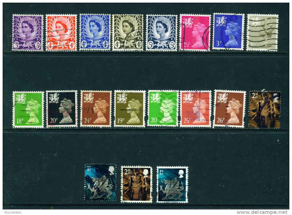 WALES - Regional Issues  19 Different Stamps As Scan - Pays De Galles