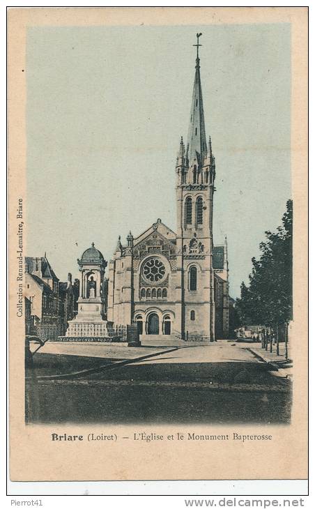 BRIARE - L'Église Et Le Monument Bapterosse - Briare