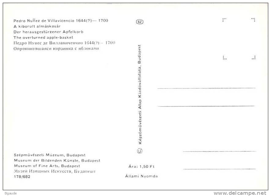 HONGRIE CARTE MAXIMUM NUM.YVERT 1969 PEINTURE TABLEAU NUMEZ - Maximumkarten (MC)