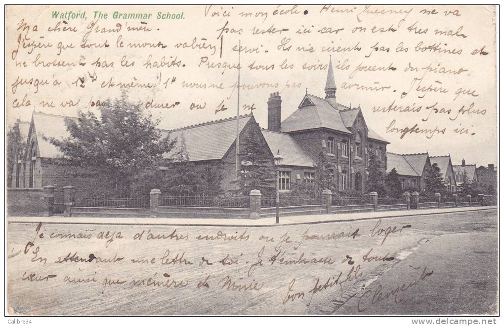 WATFORD The Grammar School  (1904) - Hertfordshire