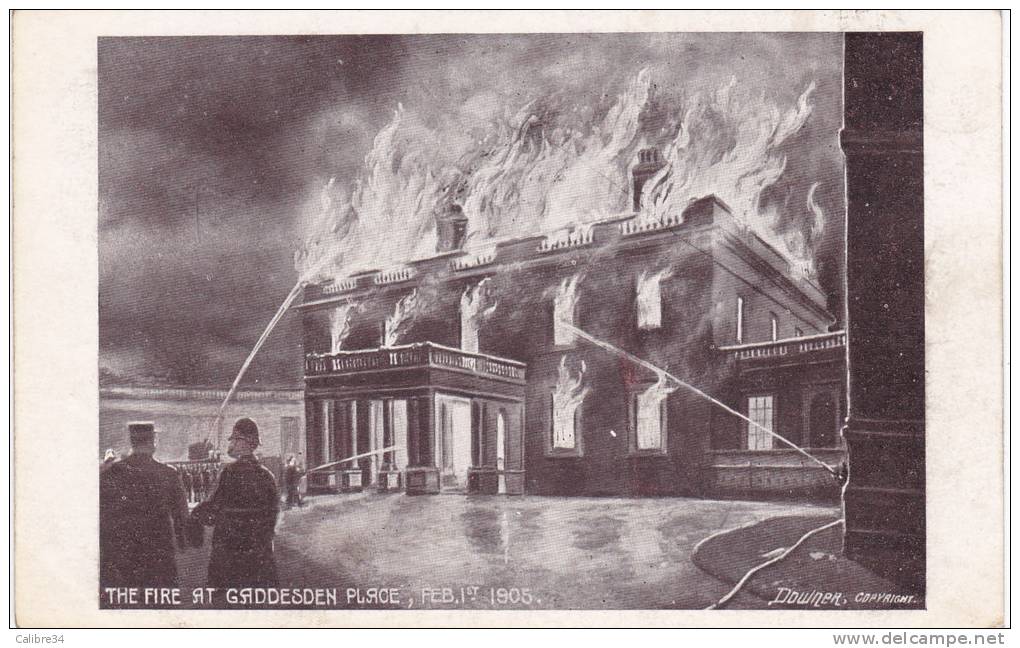 WATFORD ? The Fire At Gaddesden Place Feb Ist 1905 - Hertfordshire