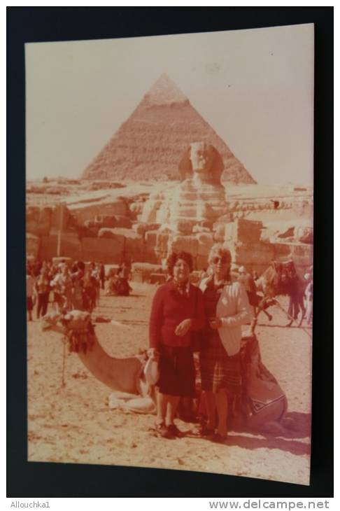 Photographie Le Caire Égypte 14/12/1978 Pyramide De Guiseh,keffren , Et Le Sphinx , Cairo Égypt - Lieux