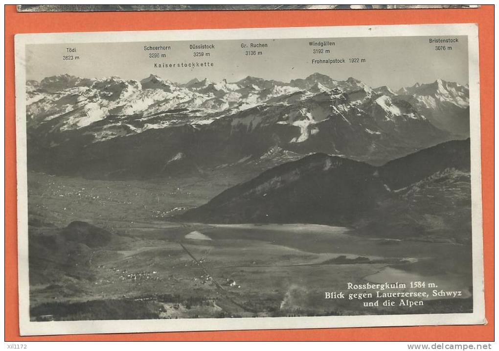 C0387 Rossbergkulm Blick Gegen Lauerzersee,Schwyz Und Die Alpen. Goldau 1931. Gaberell 13327 - Altri & Non Classificati