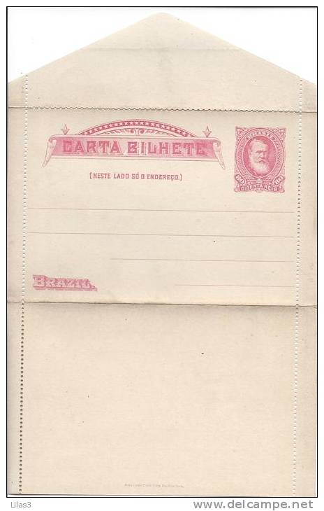 Entier Postal Carte Lettre 80 Reis Rouge Neuf Superbe - Postwaardestukken