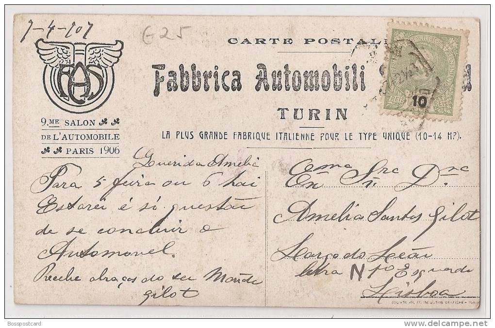 Torino - Castello E Borge Medioevale. Fabbricca Automobli. Salon De L´Automobille Paris 1906. Publicidade. Turim. Turin. - Castello Del Valentino