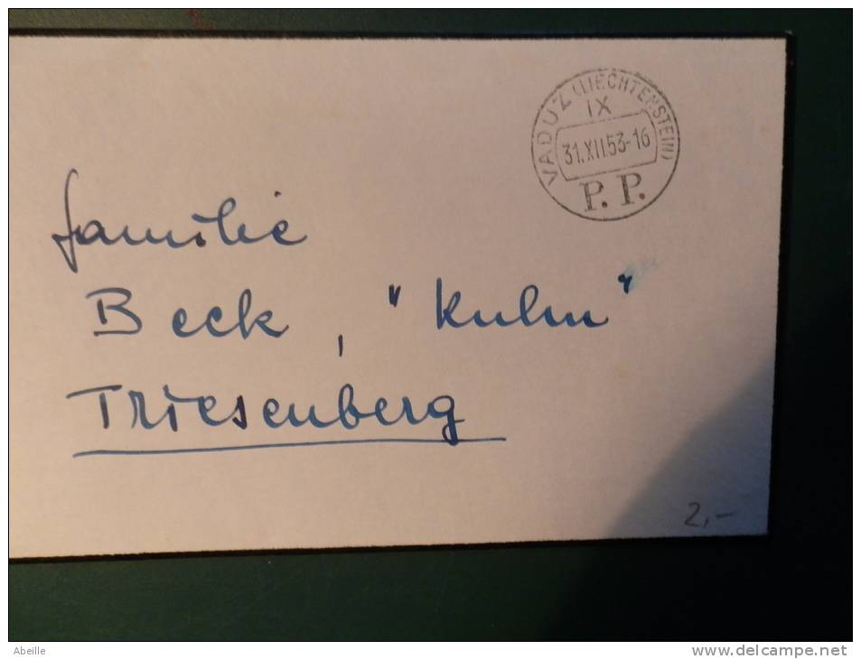 31/799E    CACHET PP LETTRE 1953 - Briefe U. Dokumente