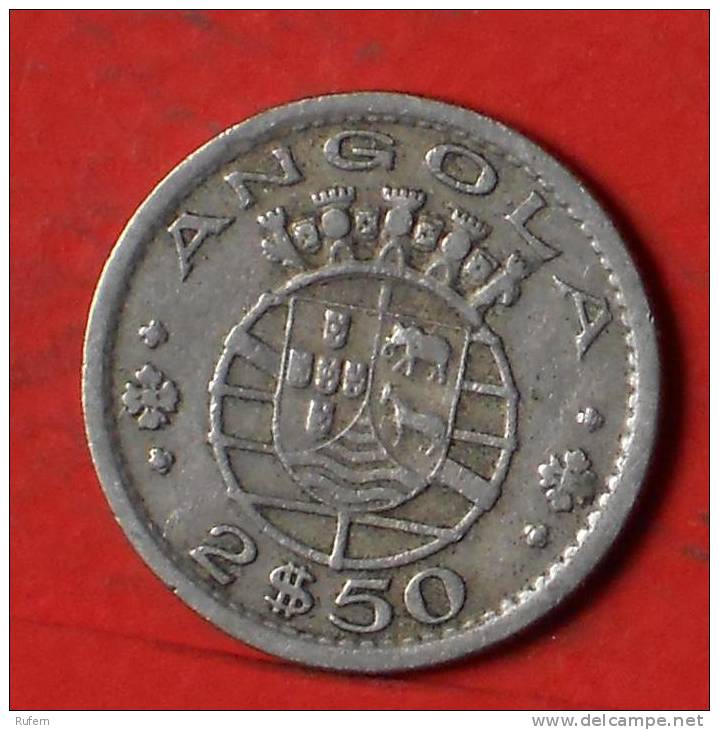 ANGOLA  2,5  ESCUDOS  1956   KM# 77  -    (1261) - Angola