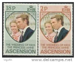 ASC 1973-177-8 JUBILEUM, ASCENSION, 1 X 2v, MNH - Ascension