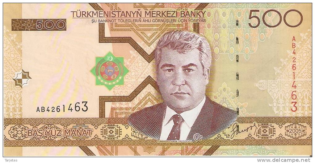 BILLETE DE TURKMENISTAN DE 500 MANAT DEL AÑO 2005  SIN CIRCULAR-UNCIRCULATED (BANKNOTE) - Turkmenistán