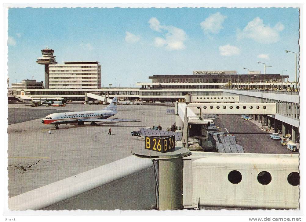 TRANSPORT AERODROMES SCHIPHOL AMSTERDAM HOLLAND BIG POSTCARD - Aerodrome