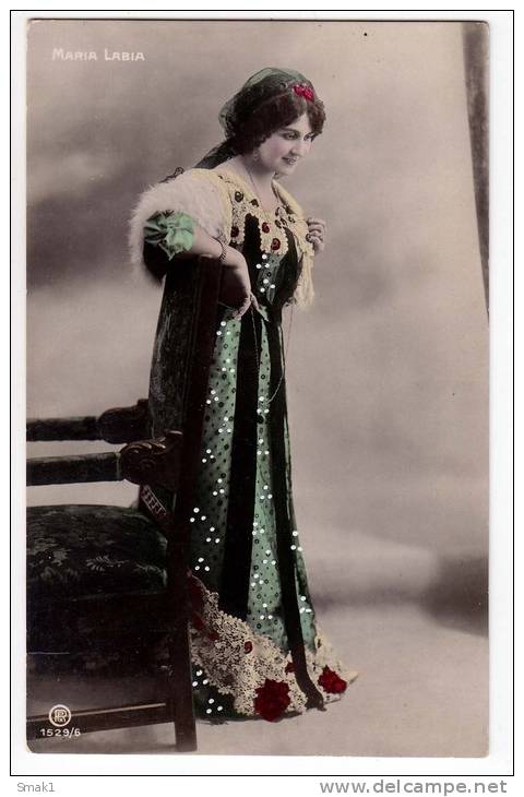 OPERA SINGERS SOPRANO MARIA LABIA 1880-1953 ITALIAN OPERA Nr. 1529/6 OLD POSTCARD - Opéra
