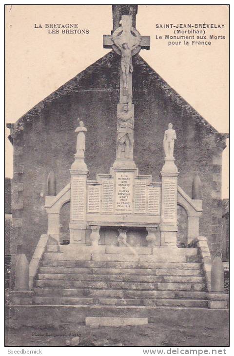 21431 SAINT JEAN Brevelay -monument Morts France (1914-18) Bretagne Bretons -Roquebey Auray - - Saint Jean Brevelay