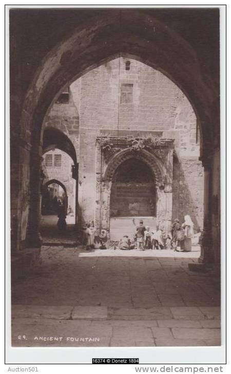 16374g JERUSALEM - Ancient Fountain - Carte Photo - Israel