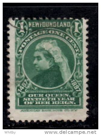 Newfoundland 1897 1 Cent Queen Victoria Issue #61 - 1865-1902