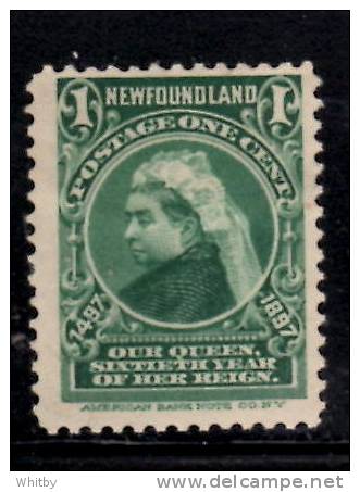 Newfoundland 1897 1 Cent Queen Victoria Issue #61 MH - 1865-1902