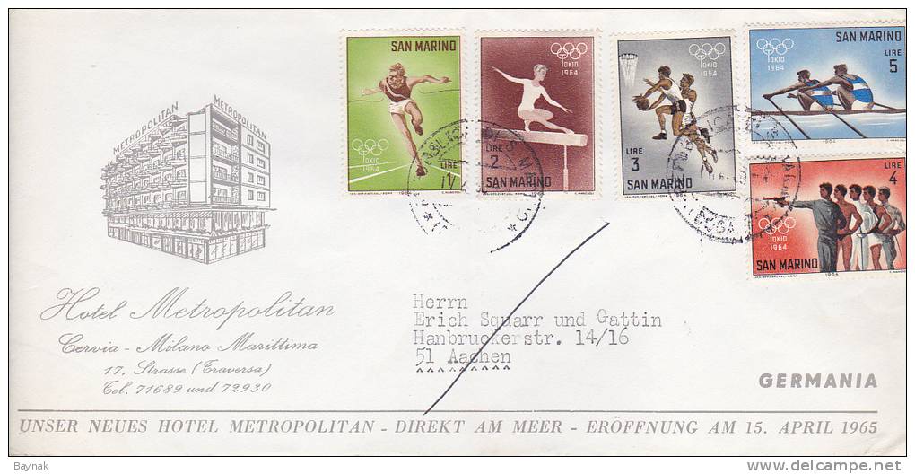 2X  LETTER  -  OLYMPIADE - Covers & Documents