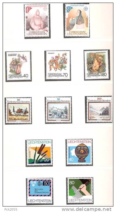 Lichtenstein Jahrgang1983 MiNr.816-836 ** Postfr. Komplett ( D 1377 ) - Vollständige Jahrgänge