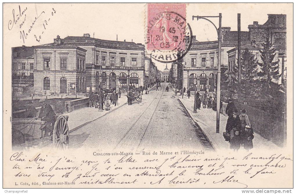 CHÂLONS SUR MARNE 51, RUE DE MARNE ET L'HEMICYCLE - Châlons-sur-Marne