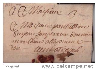 BELGIQUE :  1694:précurseur De NAMUR à Aumotroiale ??+texte. - 1621-1713 (Paesi Bassi Spagnoli)