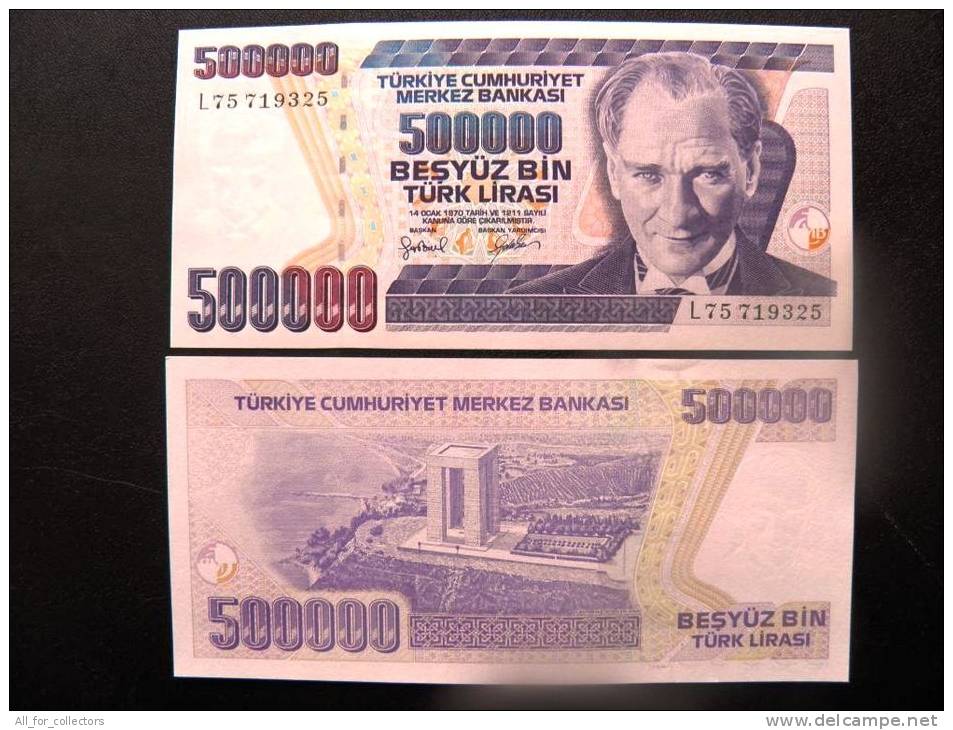 UNC Banknote From Turkey #212 500,000 Lira 1970 (1998) Monument $4,5 In Catalogue - Turkey