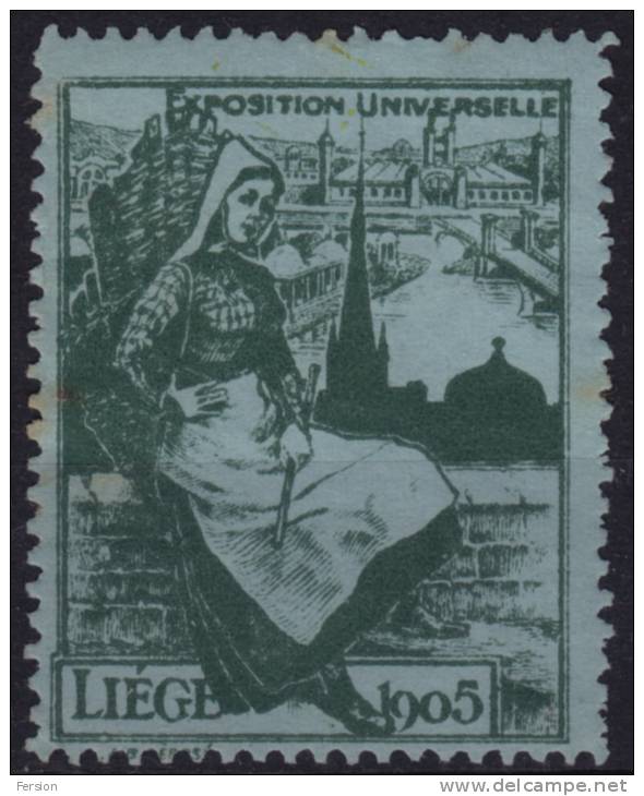 1905 Liege Belgium Exposition Universelle MH - International Fair (Exhibition) - AUSSTELLUNG LABEL CINDERELLA VIGNETTE - 1905 – Liegi (Belgio)