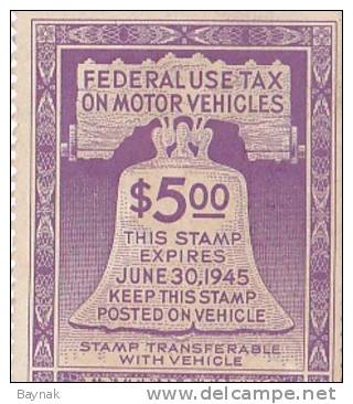 7X  MOTOR VEHICLE TAX STAMPS - Fiscal