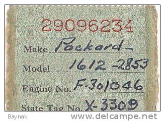 7X  MOTOR VEHICLE TAX STAMPS - Fiscal