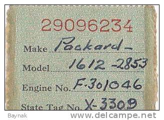 7X  MOTOR VEHICLE TAX STAMPS - Revenues