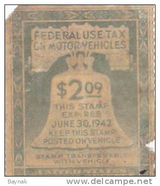 7X  MOTOR VEHICLE TAX STAMPS - Fiscali