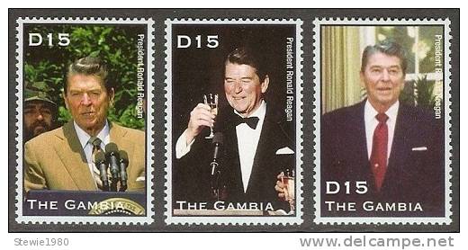 GAMBIA 2004 - Ronald Reagan - Set MNH - Gambia (1965-...)