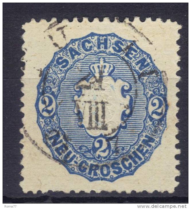 VER2298 - SASSONIA 1863 , 2 N. Azzurro N. 16 . - Saxony
