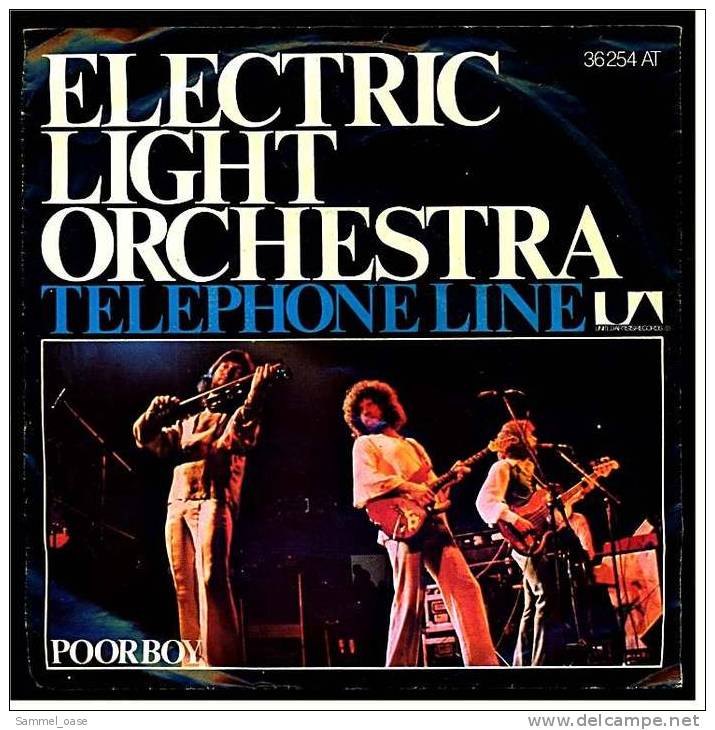 Single Vinyl, 7", 45 RPM  ,   Electric Light Orchestra &#8206;– Telephone Line  ,  Nr. 36254 AT  - Von 1977 - Rock