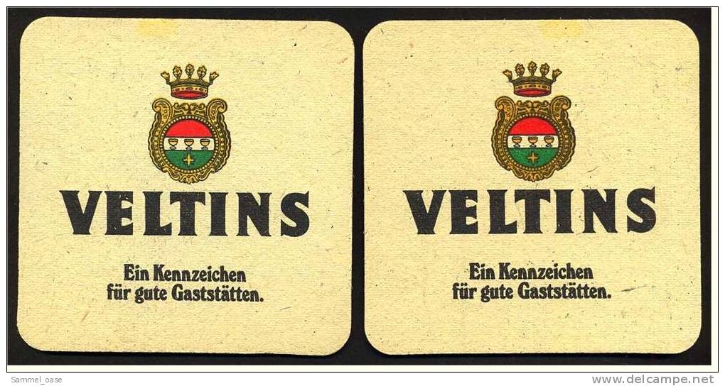 2 Bierdeckel , Veltins  -  Ein Kennzeichen Für Gute Gaststätten  -  Das Aushängeschild - Portavasos