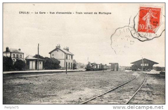 CRULAI.  La Gare.  Train Venant De Mortagne. - Autres & Non Classés