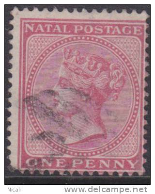 NATAL 1874 1d Dull Rose QV SG 66 U XS216 - Natal (1857-1909)