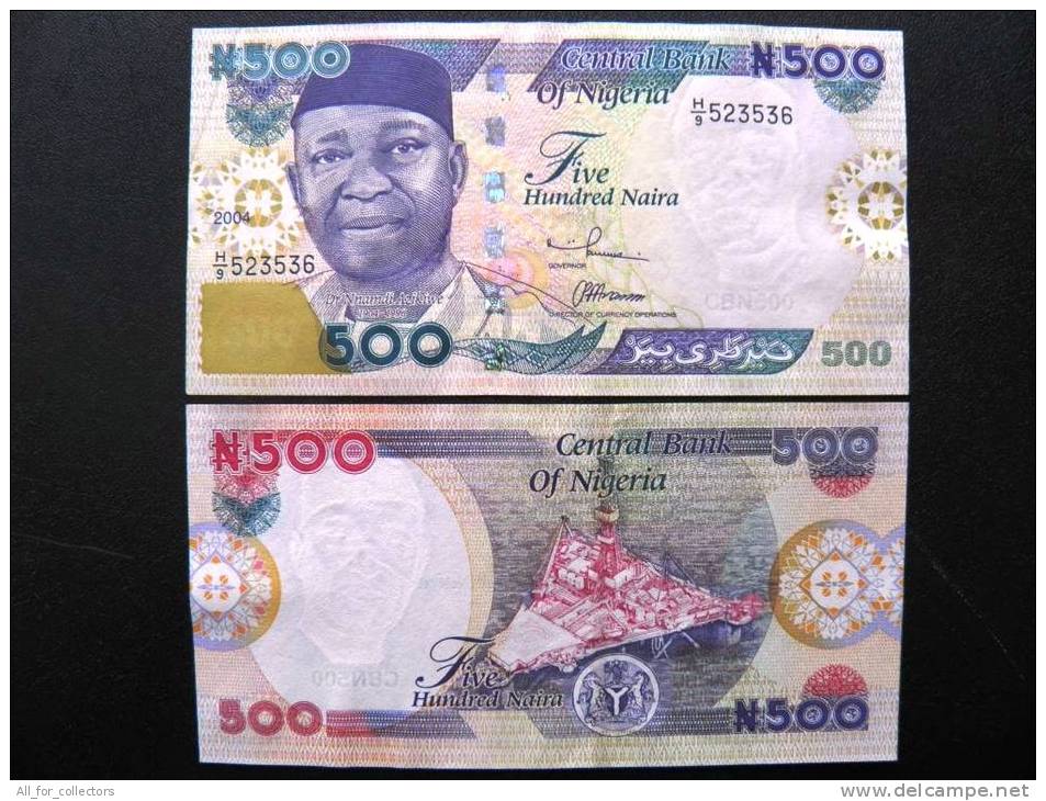 VF Banknote From Nigeria 500 Naira #30c 2005, Oil Platform - Nigeria