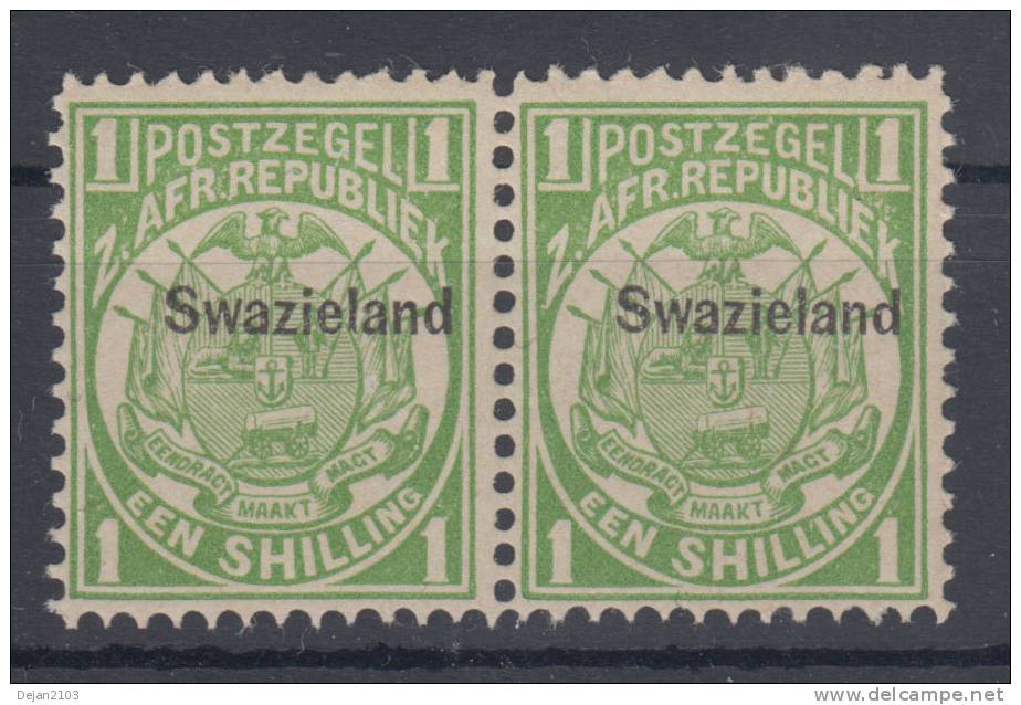 Great Britain Former Colony Swazieland 1 Shilling In Pair Mi#5A 1889 MNH ** - Swasiland (...-1967)