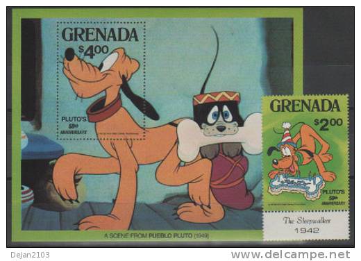 Great Britain Colony Grenada Walt Dosney-Pluto 1981 MNH ** - Grenada (...-1974)