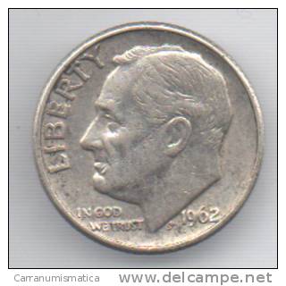 STATI UNITI 1 DIME 1962 AG - 1946-...: Roosevelt