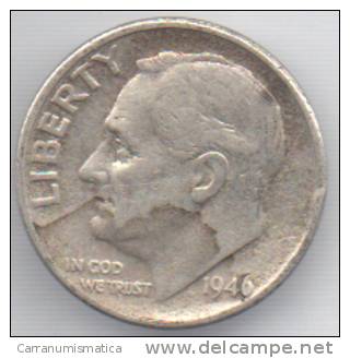 STATI UNITI 1 DIME 1946 AG - 1946-...: Roosevelt