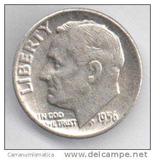 STATI UNITI 1 DIME 1956 AG - 1946-...: Roosevelt