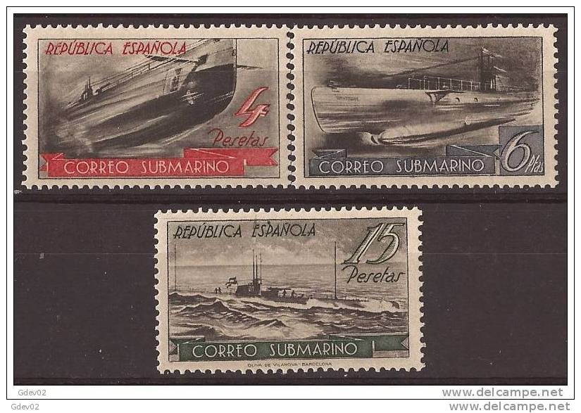 ES781SHSCSF-L4291-TTTRANSOM.Spain Espagne.SH PROCEDENTES DE LA HOJA DE SUBMARINOS 1938.(Ed SH781**)sin Charnela LUJO - Otros (Mar)