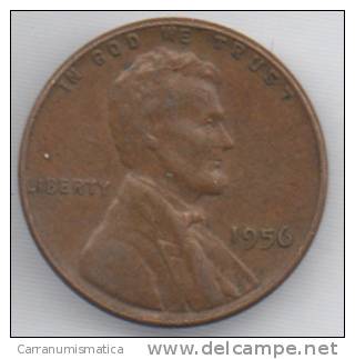 STATI UNITI 1 CENT 1956 - 1909-1958: Lincoln, Wheat Ears Reverse